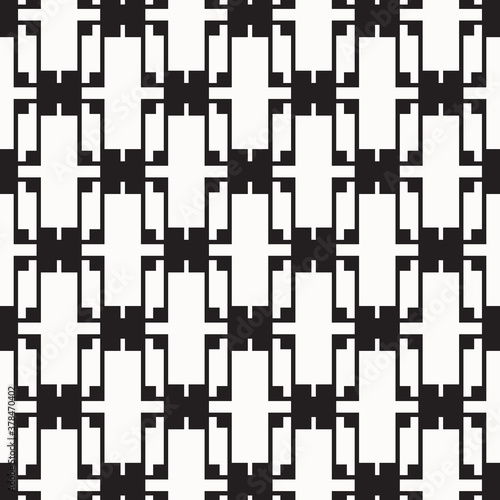 Abstract black geometric of rectangle and square pattern on white background.