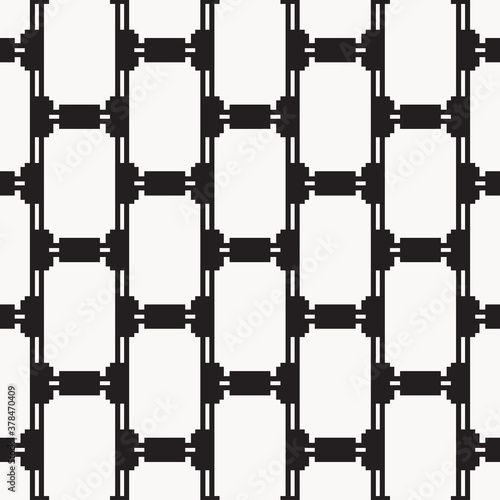 Abstract black geometric of rectangle and square pattern on white background.