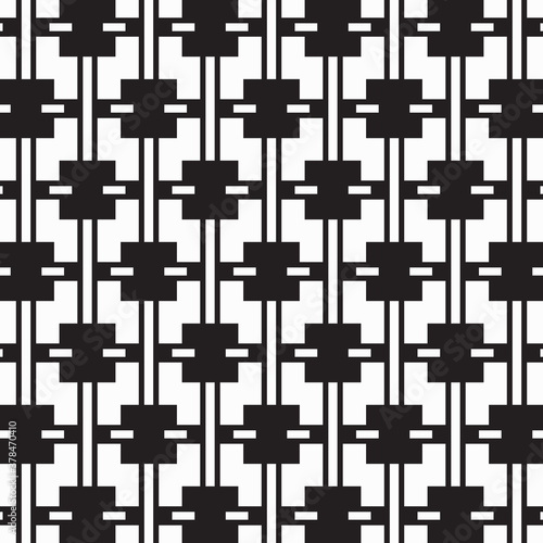 Abstract black geometric of rectangle and square pattern on white background.