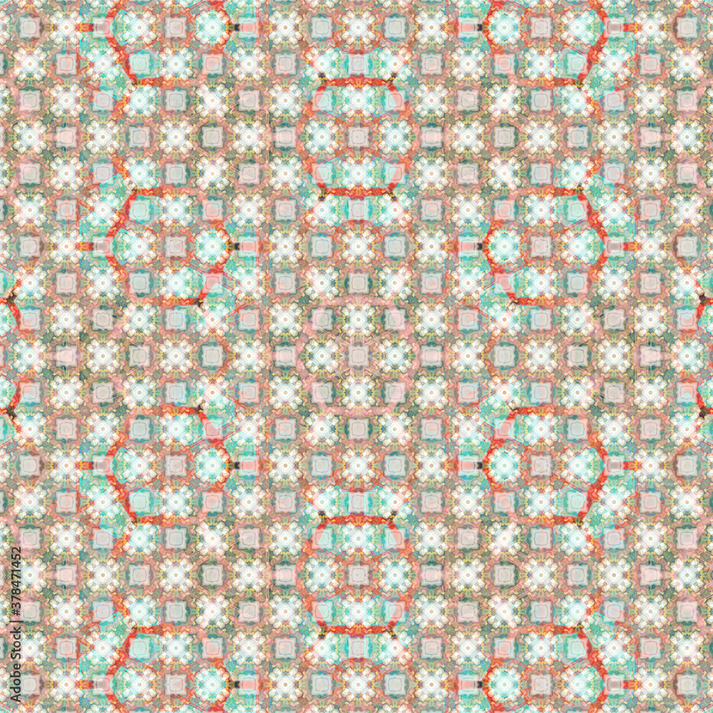 Fototapeta premium Kaleidoscope background pattern visible inside the eyelids when eyes closed