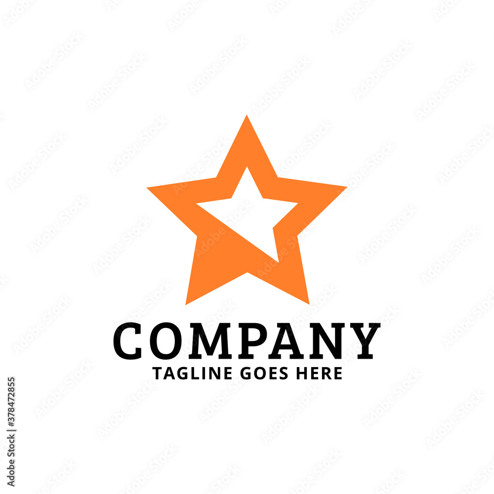 simple orange star vector illustration for any business logo. simple orange star vector illustration for any business logo.
