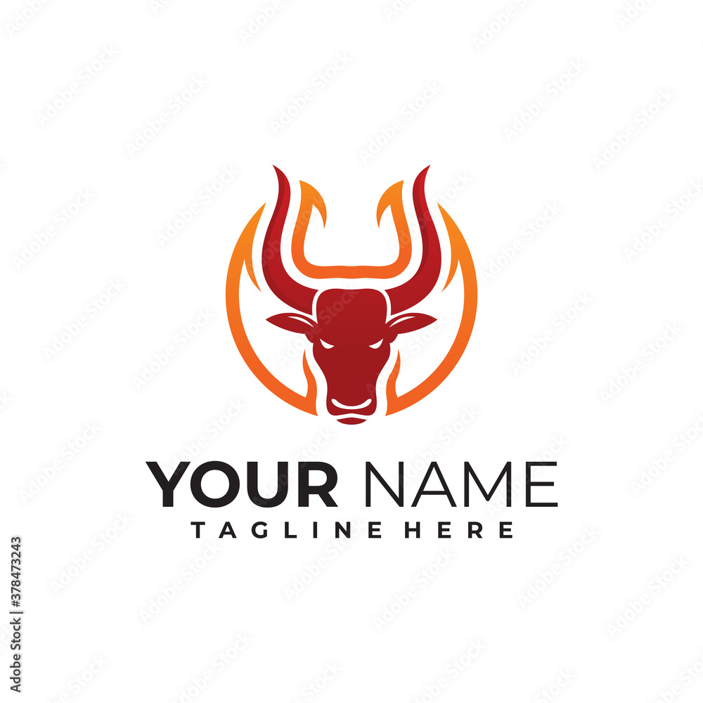bull logo icon vector isolated bull logo icon vector isolated
