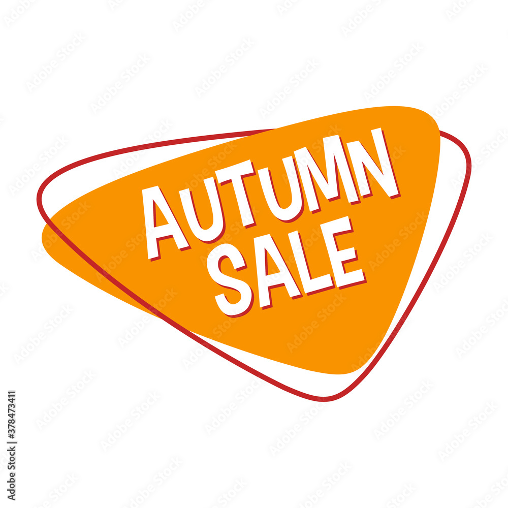 Modern Abstract Autumn Sale Label