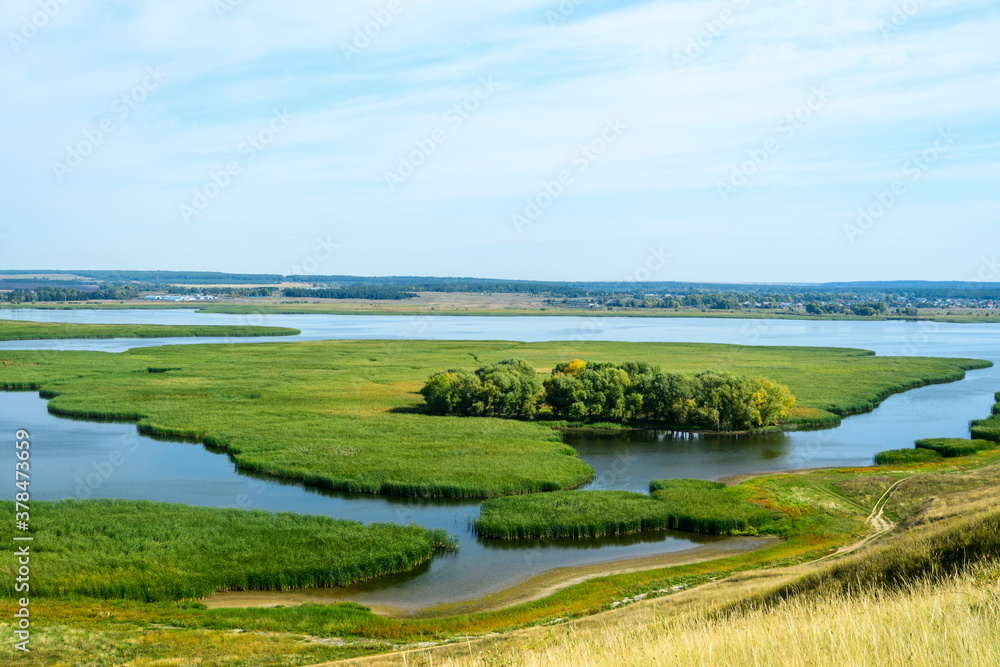 Landscape images on the Uса river
