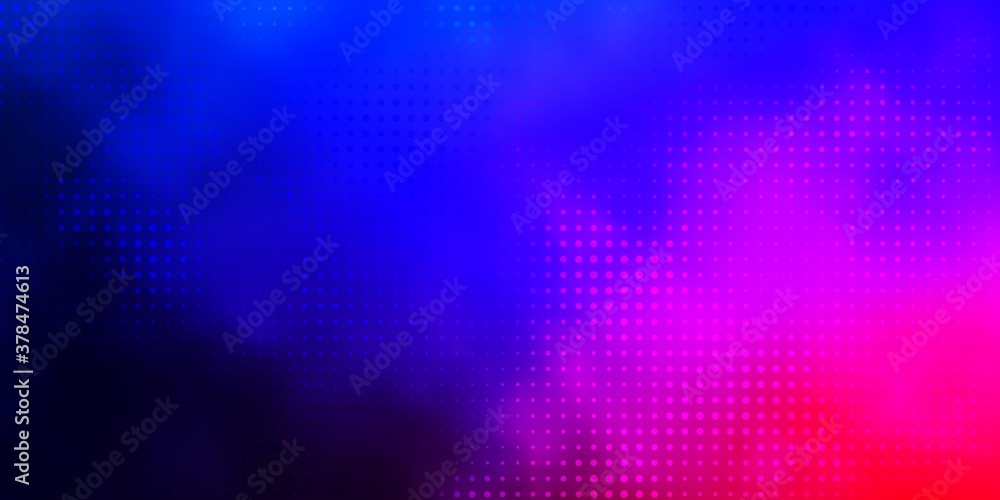 Dark Blue, Red vector background with bubbles. Abstract decorative design in gradient style with bubbles. Pattern for wallpapers, curtains.