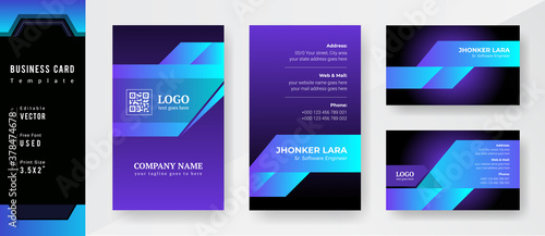 Horizontal & Vertical Professional business card Template Design.