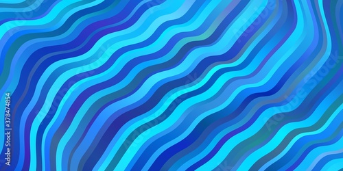 Light BLUE vector background with bent lines.