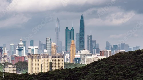 The sky of tall buildings in bustling cities
