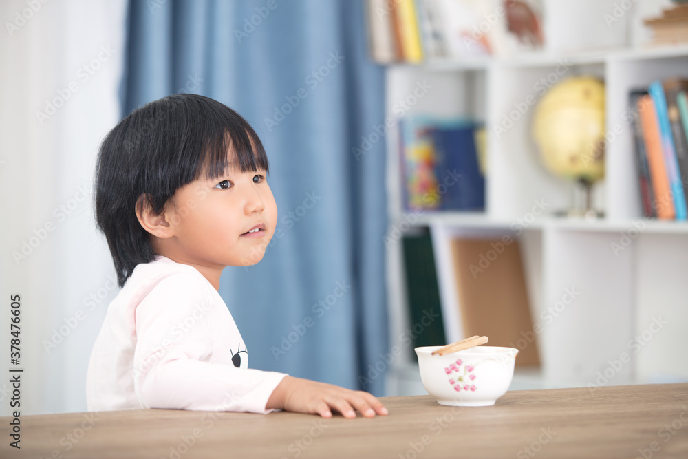 Chinese little girl who just ate Chinese little girl who just ate