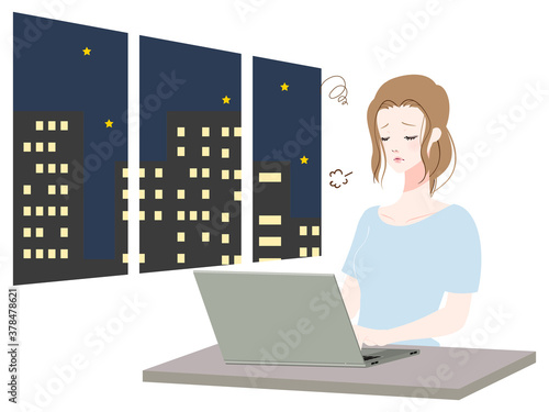 オフィスで仕事をする女性