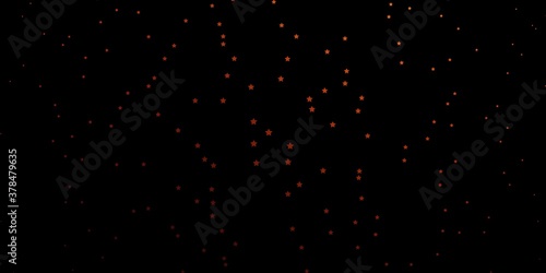 Dark Orange vector background with colorful stars. Blur decorative design in simple style with stars. Theme for cell phones.