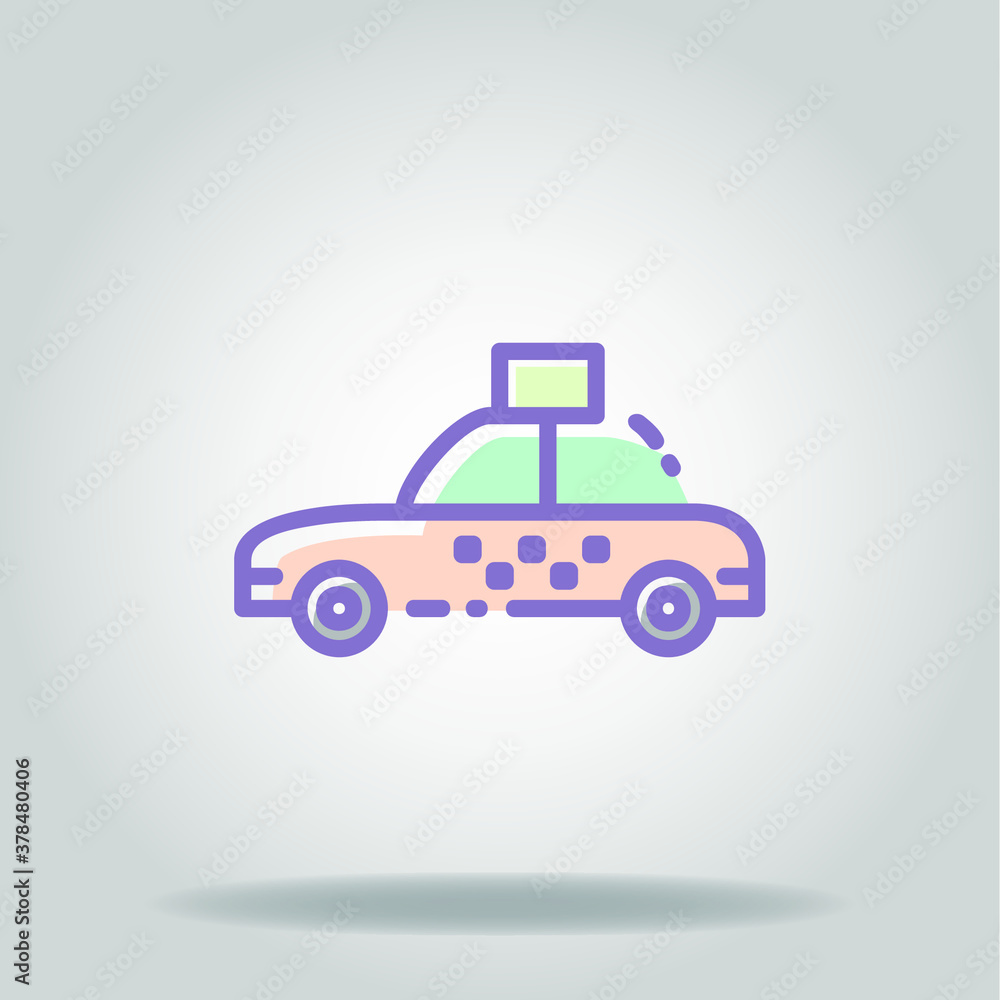 Obraz premium taxi colorful colorful icon 