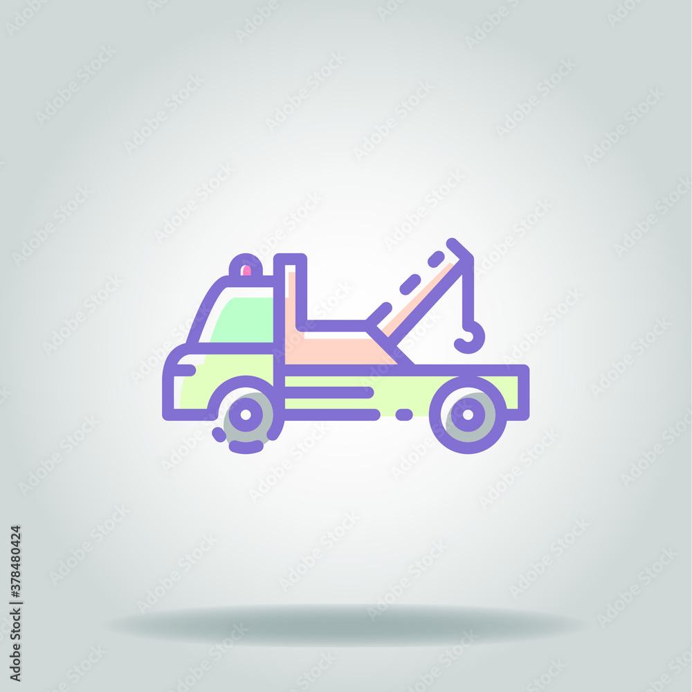 tow truck colorful colorful icon
