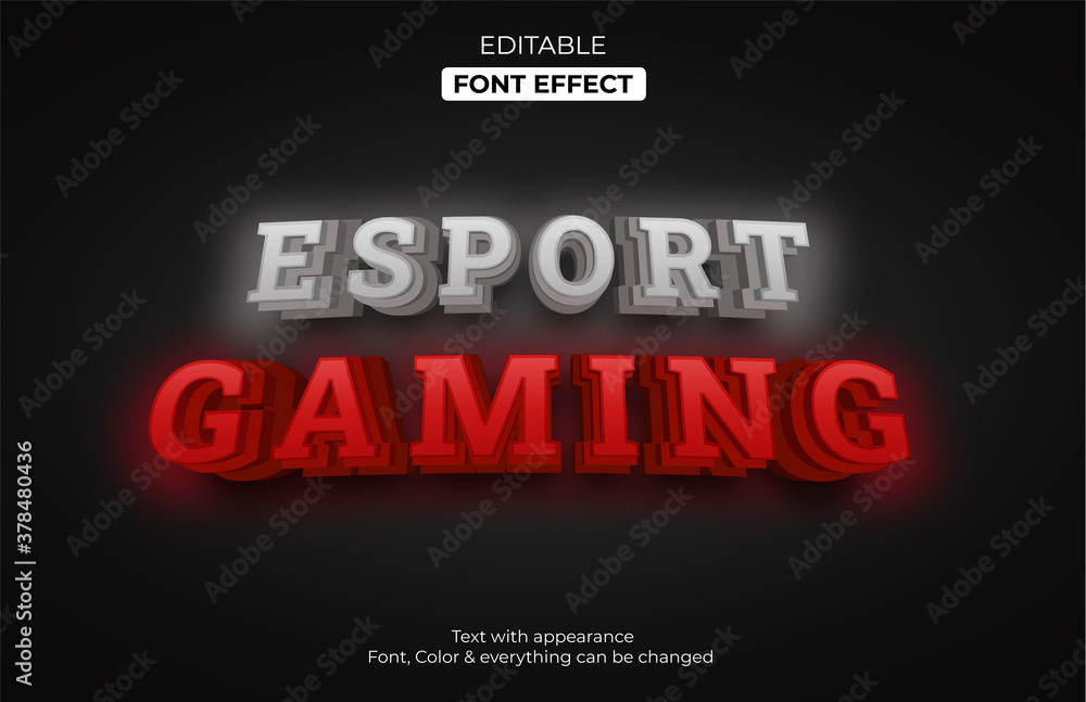 E-sport gaming style, Editable font effect