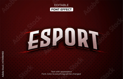 Gaming esport style text effect, Editable text effect