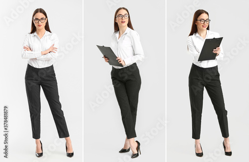 Beautiful young secretary o...