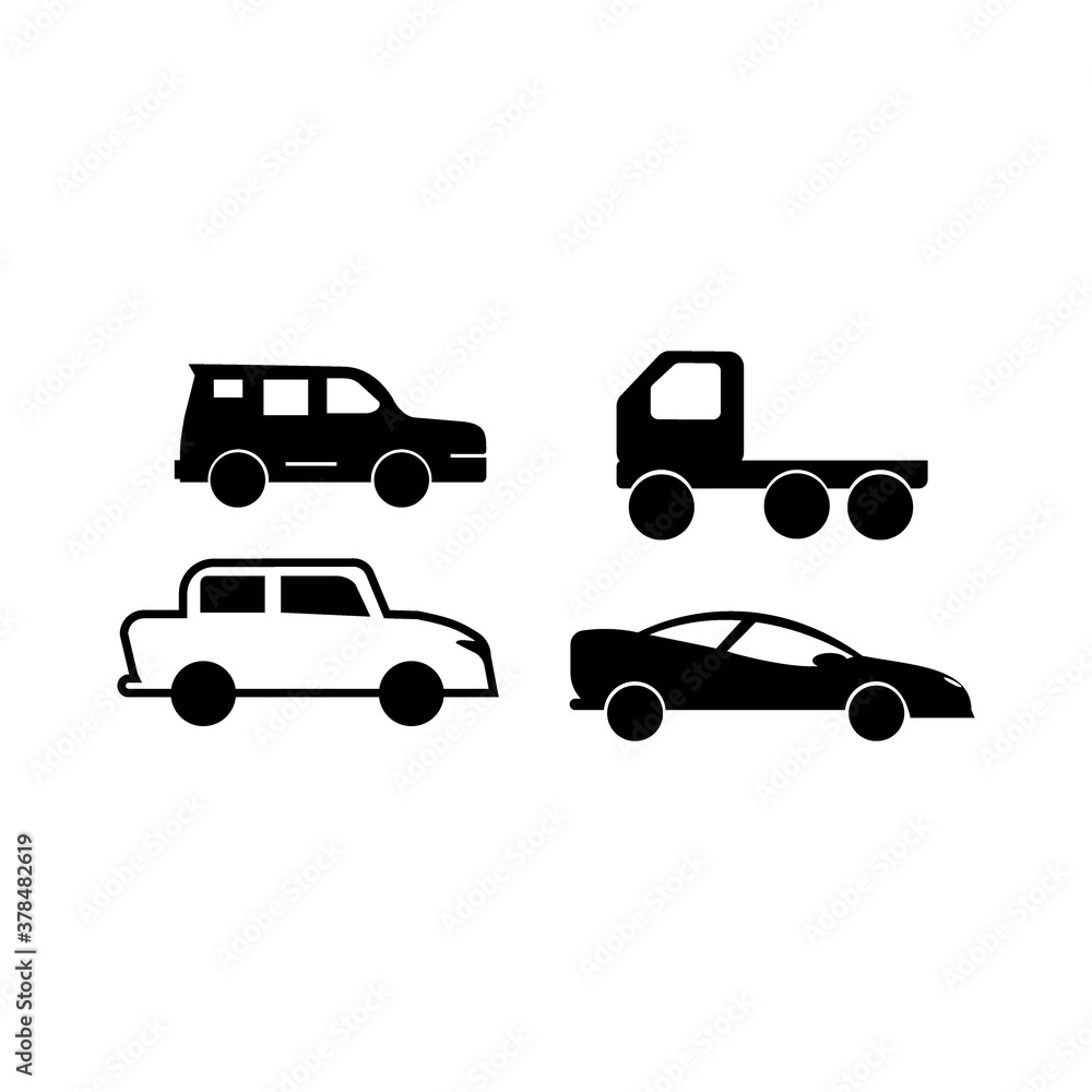 Naklejka premium Car icon logo, vector design
