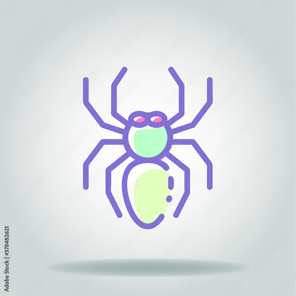 Fototapeta premium spider colorful icon