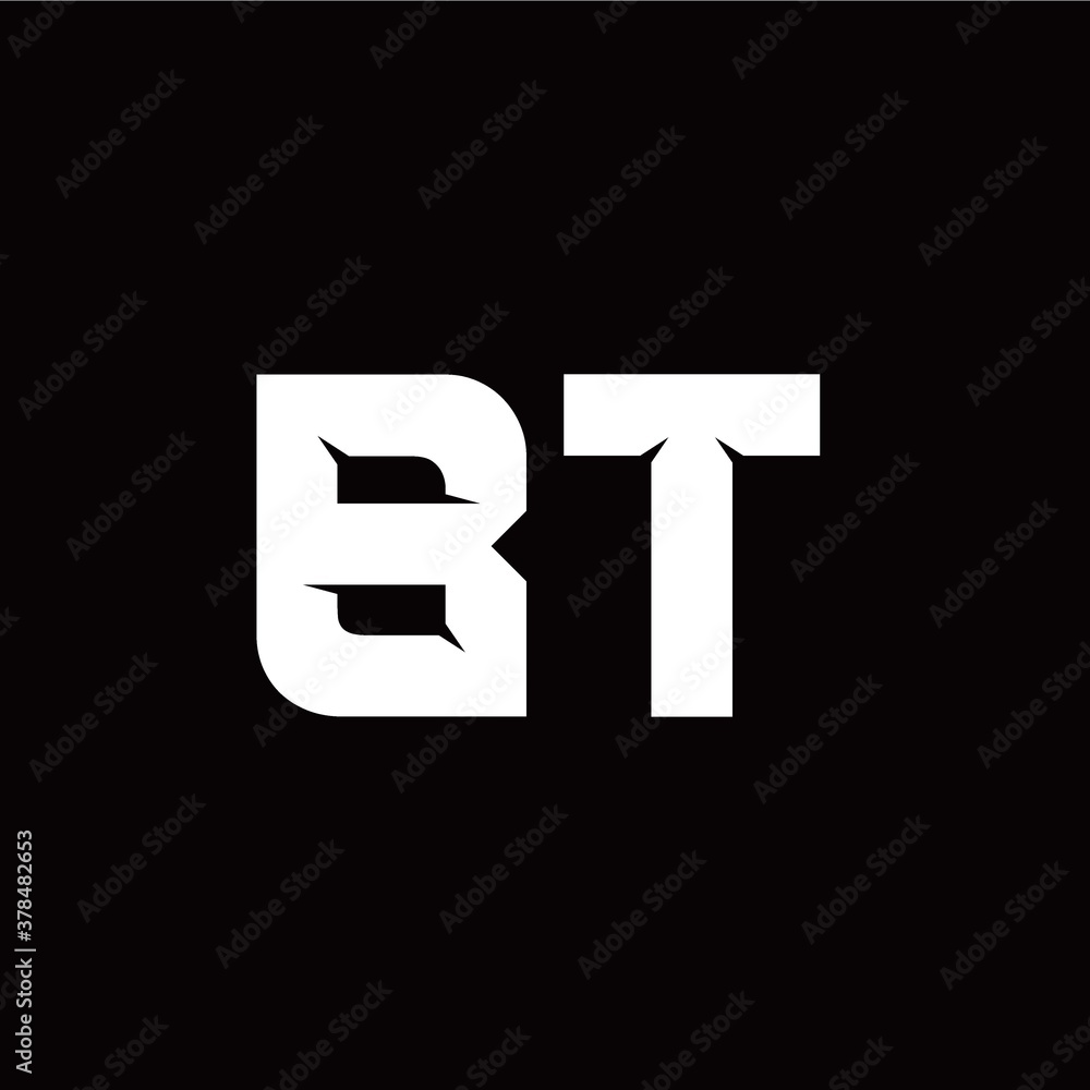 B T letter monogram style initial logo template B T letter monogram style initial logo template