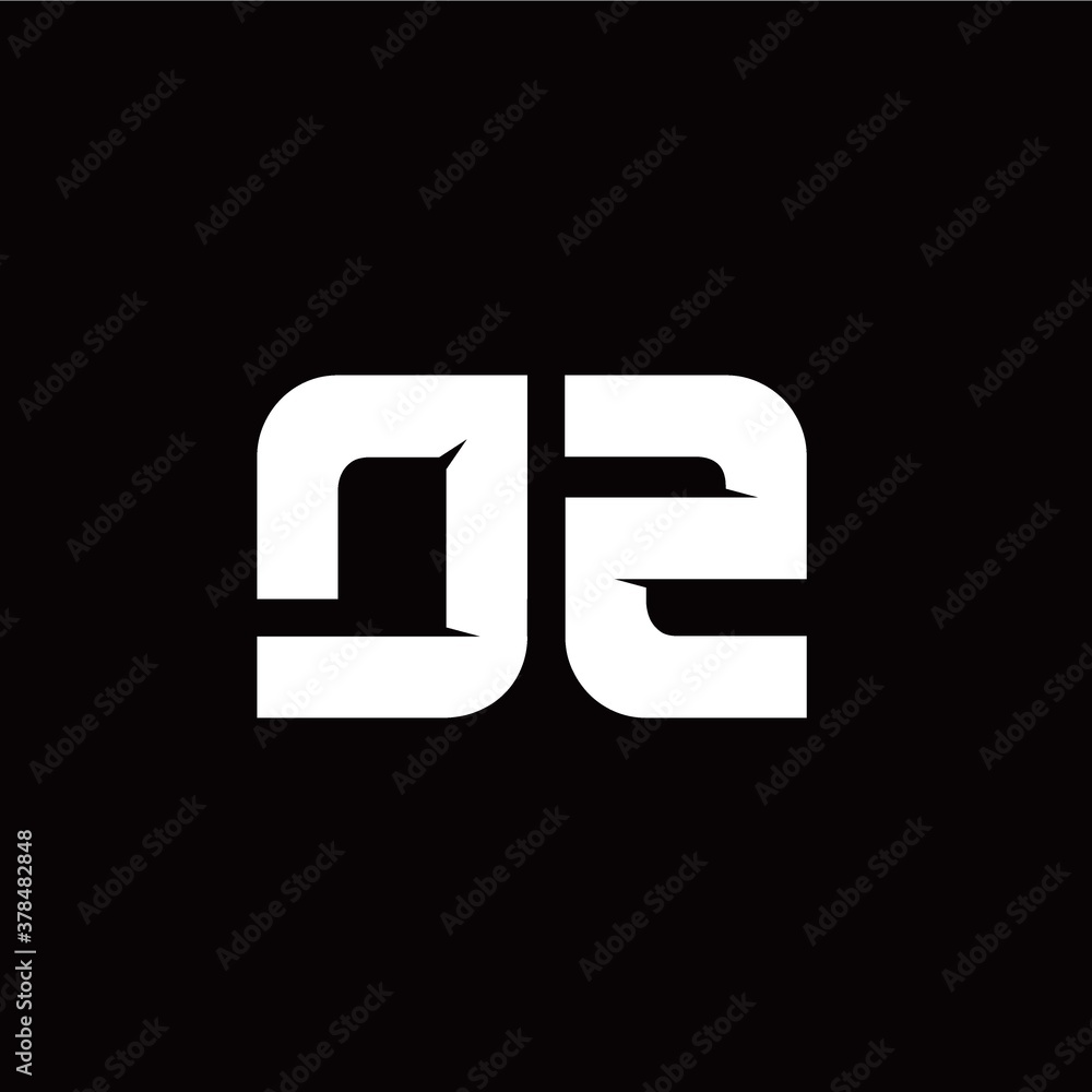 D Z letter monogram style initial logo template D Z letter monogram style initial logo template