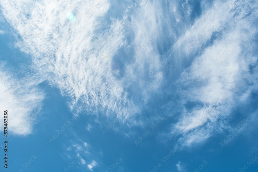 Fototapeta premium Background. Blue sky and cirrus clouds