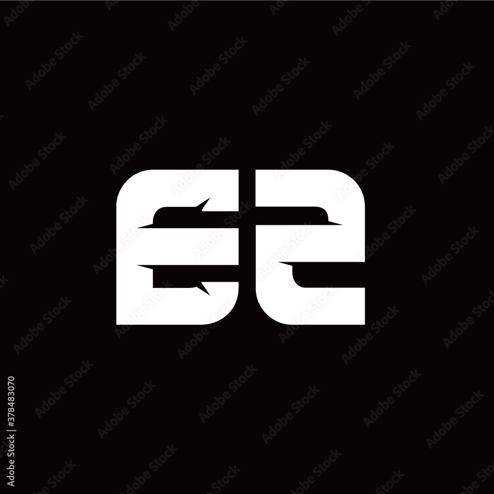 E Z letter monogram style initial logo template E Z letter monogram style initial logo template
