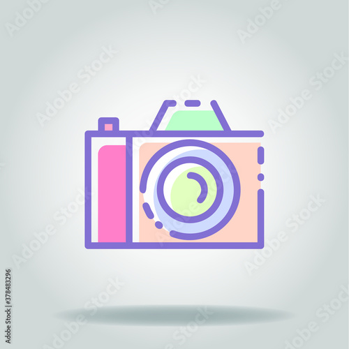 dslr camera colorful icon
