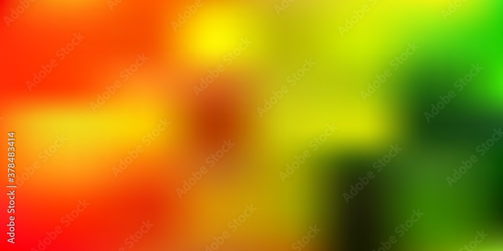 Light green, yellow vector gradient blur texture.