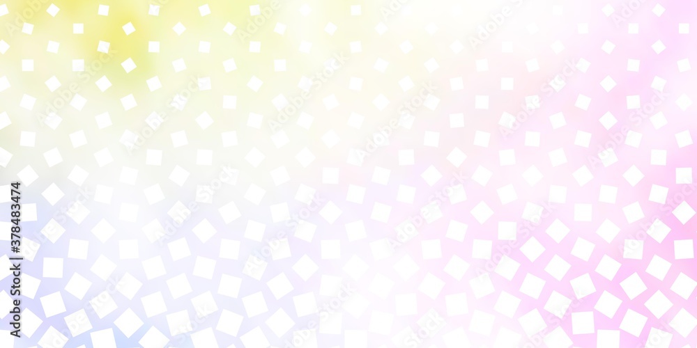 Light Multicolor vector layout with lines, rectangles. Rectangles with colorful gradient on abstract background. Pattern for business booklets, leaflets