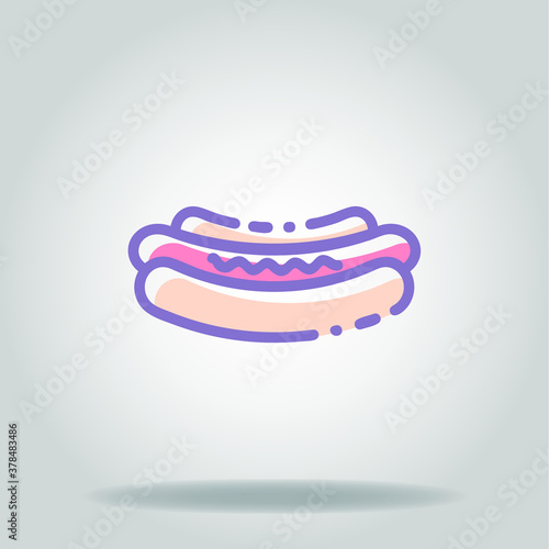 hotdog colorful icon
