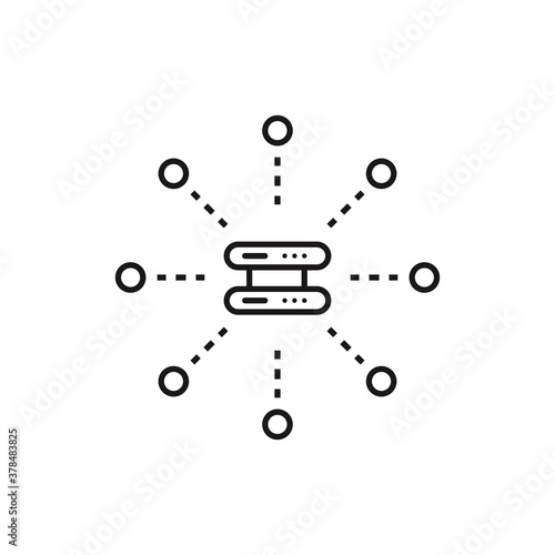 System Integration Vector Line Icon