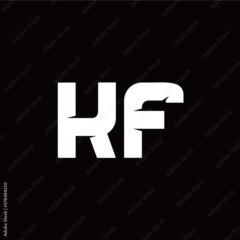 K F letter monogram style initial logo template K F letter monogram style initial logo template