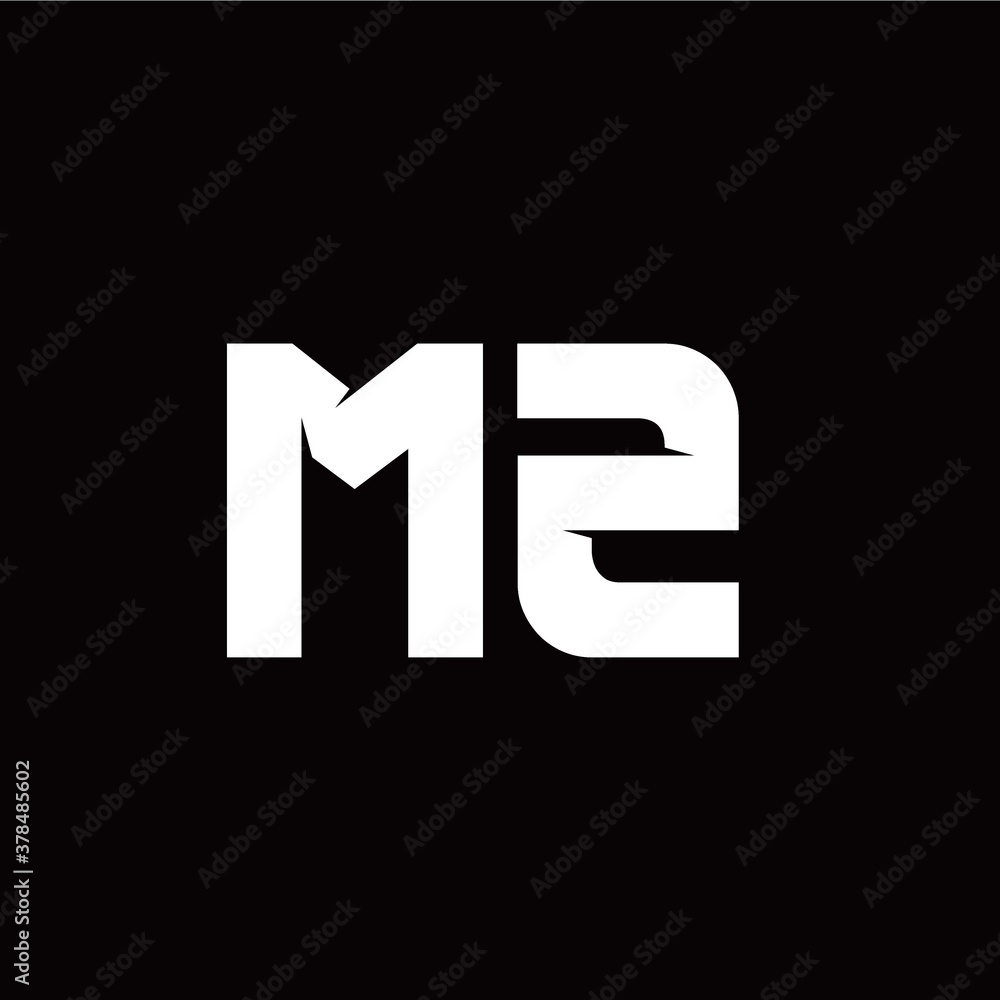 Obraz premium M Z letter monogram style initial logo template