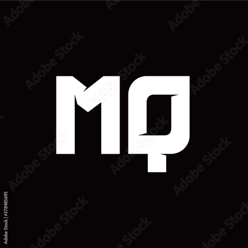 M Q letter monogram style initial logo template