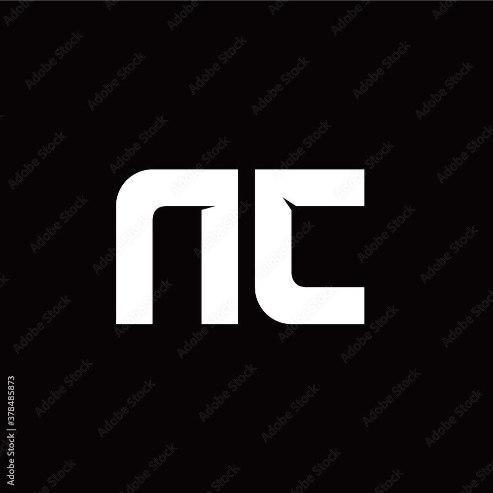 Fototapeta premium N C letter monogram style initial logo template