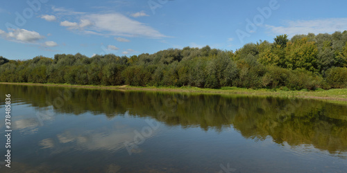 Fototapeta Naklejka Na Ścianę i Meble -  
Summer fishing on the Desna river, beautiful panorama. 