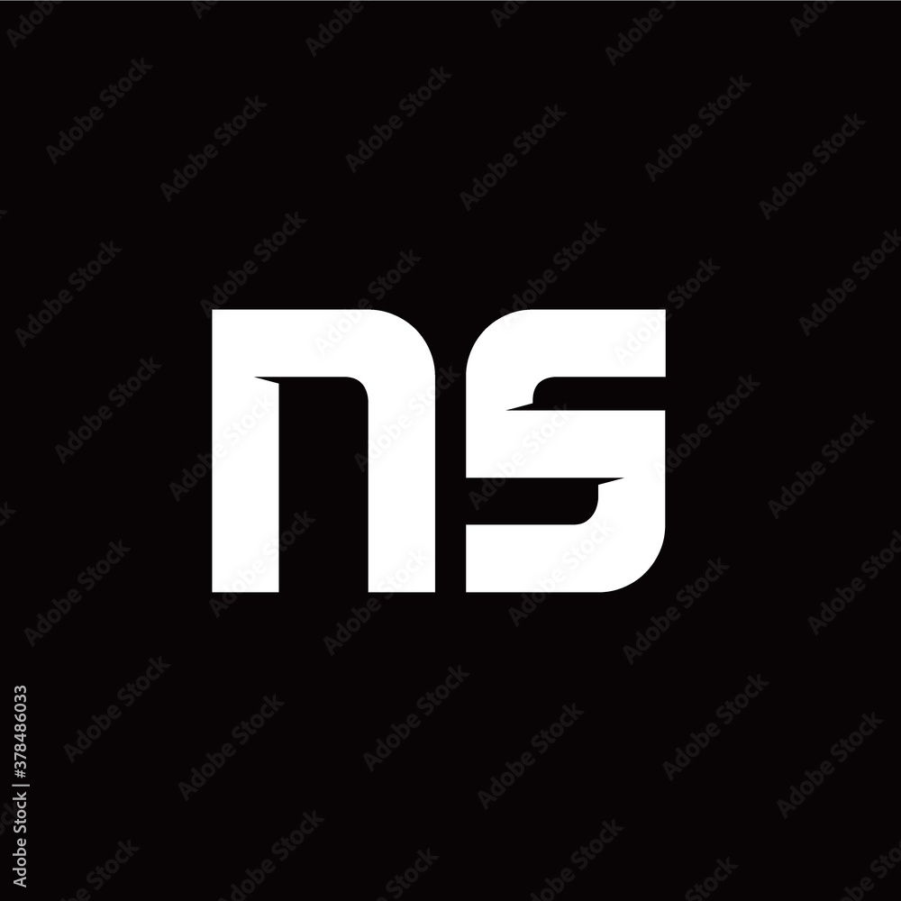 N S letter monogram style initial logo template N S letter monogram style initial logo template
