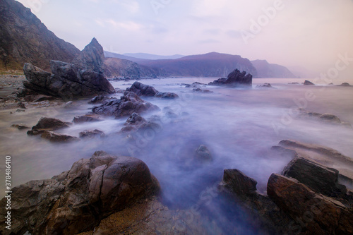 Picturesque rocks of the North Cape. Marine area of the Sikhote-Alin Biosphere Reserve in the Primorsky Territory