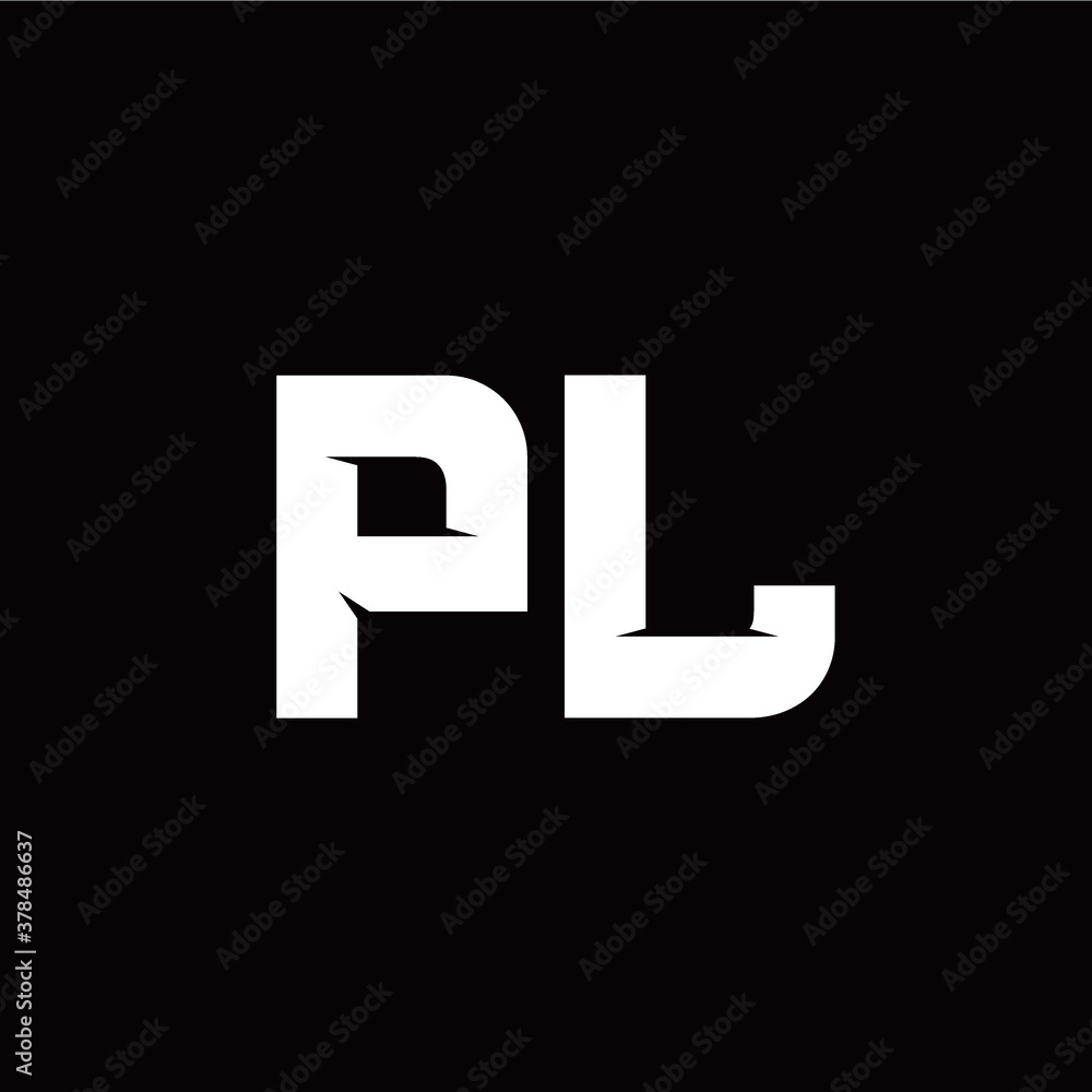 P L letter monogram style initial logo template P L letter monogram style initial logo template