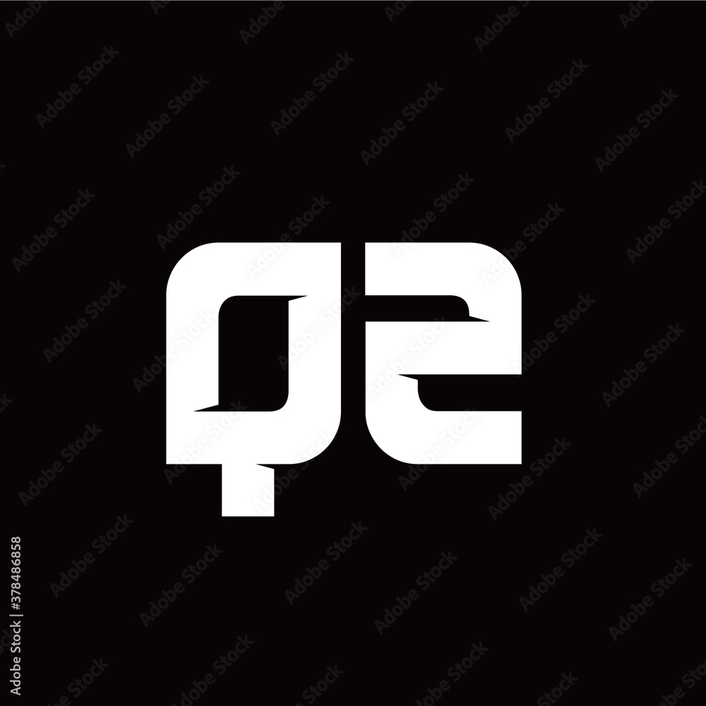 Q Z letter monogram style initial logo template Q Z letter monogram style initial logo template