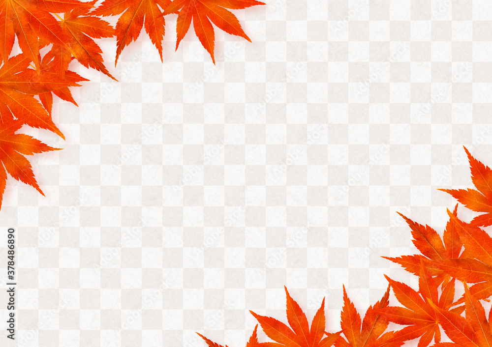 Background image with maple leaves on the top and bottom CHECKER Background image with maple leaves on the top and bottom CHECKER