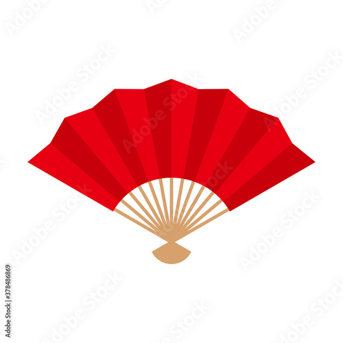 赤い扇