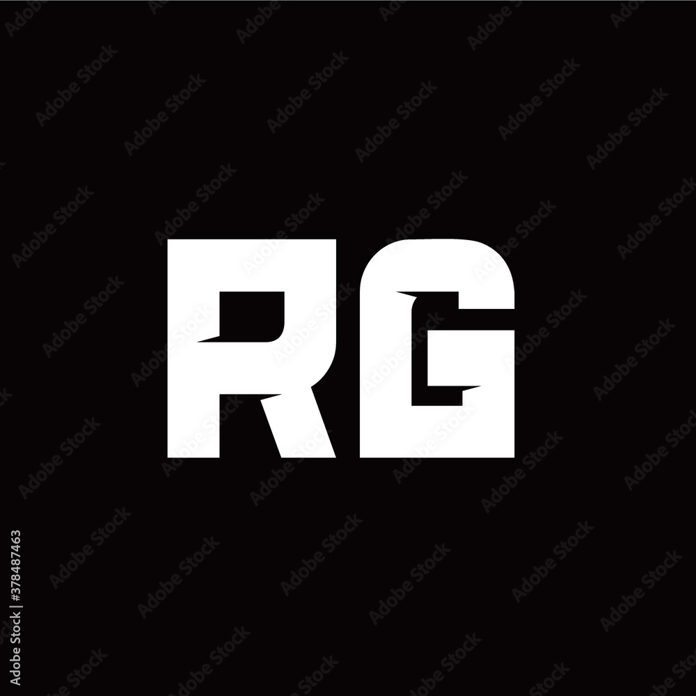 Obraz premium R G letter monogram style initial logo template