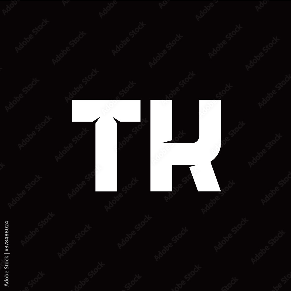 Fototapeta premium T K letter monogram style initial logo template