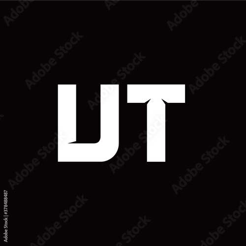 U T letter monogram style initial logo template