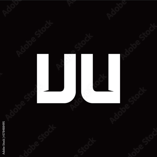 U U letter monogram style initial logo template