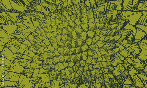 Abstract durian drawing pattern background