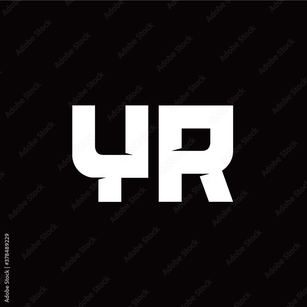 Y R letter monogram style initial logo template Y R letter monogram style initial logo template