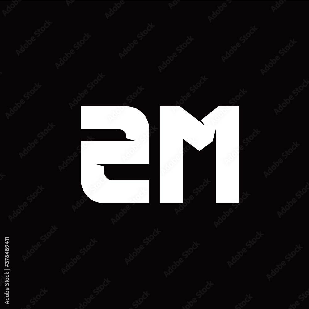 Z M letter monogram style initial logo template Z M letter monogram style initial logo template