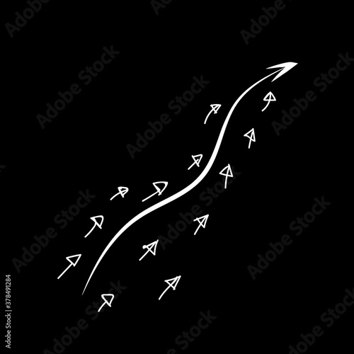 curve arrow leader. Vector